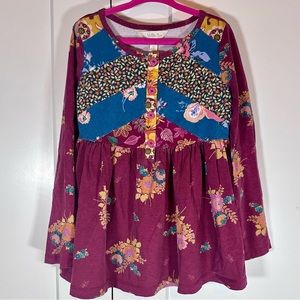 Matilda Jane Girls Burgundy Tunic Top Size: 6